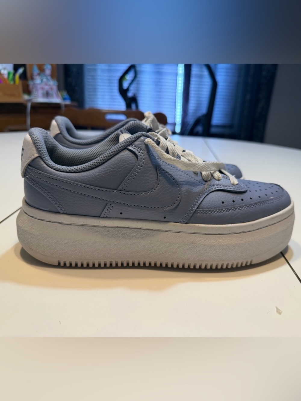 Nike Court Vision Alta Ashen Slate White Gray Sneakers Shoes Women's Size 8